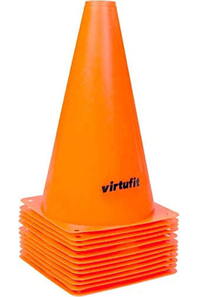 VirtuFit Training Cones 23 cm - Set of 12 - Orange