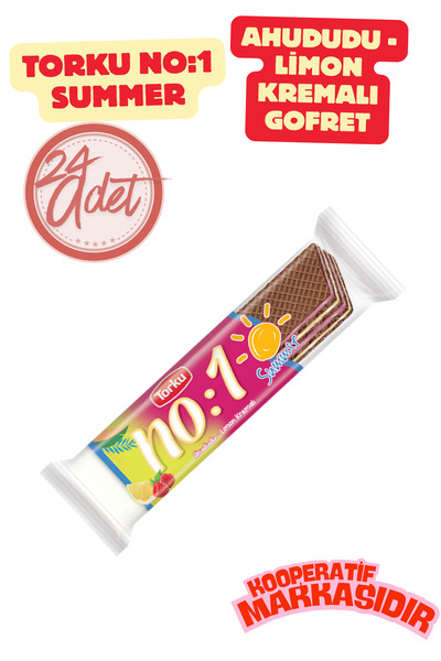 Torku NO:1 SUMMER LİMON AHUDUDU GOFRET 32 G x 24 ADET