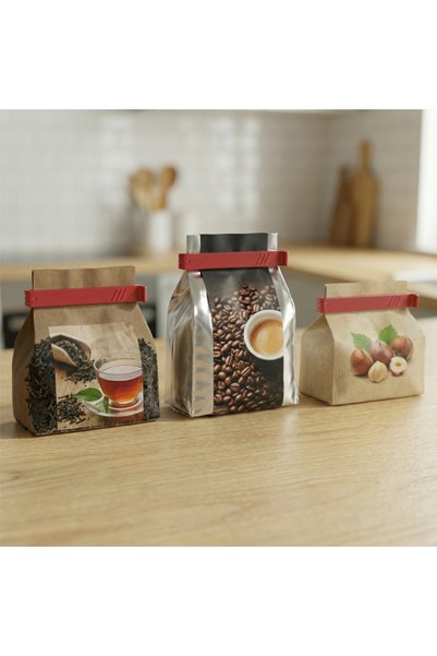 Prtp-Prototip Elektronik & Hobi Bag Sealing Clips - Ziplock Food Clips - Long Lasting 6 Pieces Red
