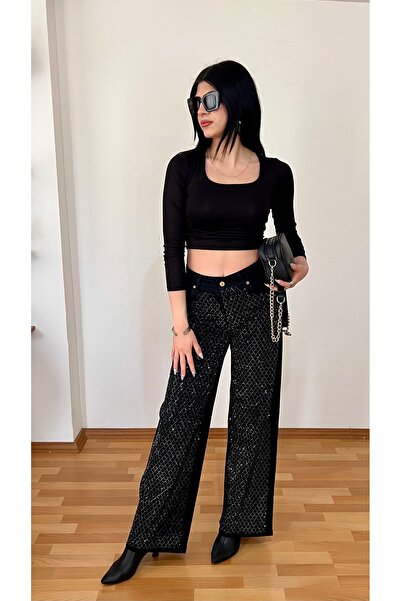 The pantolon Taşlı Yüksek Bel Pantolon