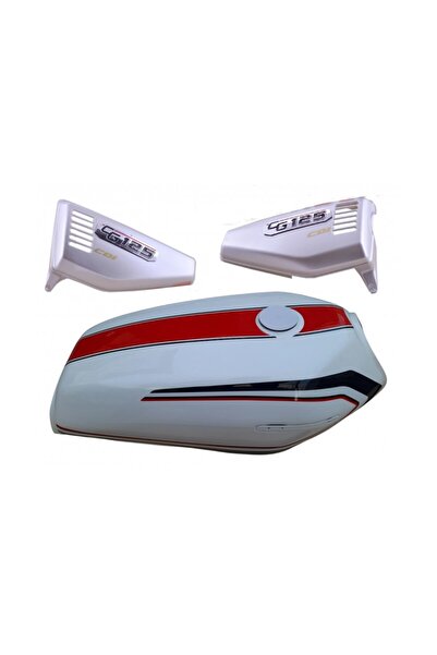 Msr FRS 070 CG 125 DEPO YAN KAPAK SETİ BEYAZ - KIRMIZI ŞERİTLİ KUBA MODEL ÇİTA