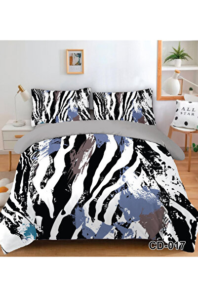 FIONNA.RO Finet Duvet Cover Set 4 Pieces 5D 1 Person - Painted Zebra