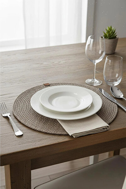 Bella Home 6-Piece Knitted Supla Set |   Decorative American Service Tablewar...