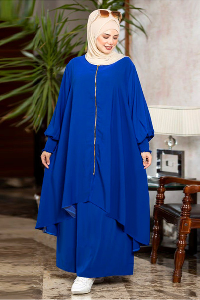 AsrymShop اسدال صلاة قطن فسكوز واسع جدا ازرق