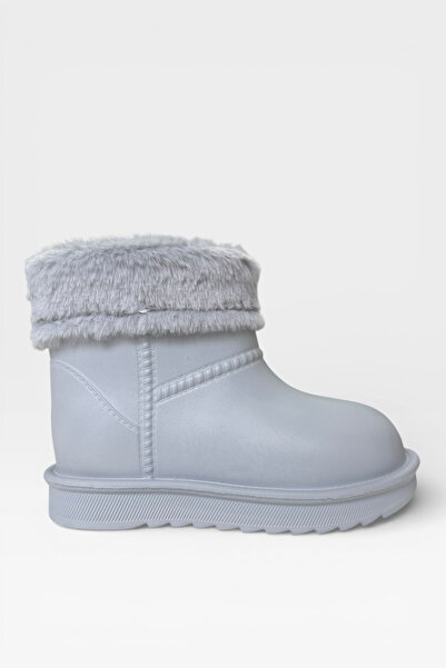 Liger Children's Winter Waterproof Rain Boots with Fur Inside Gray