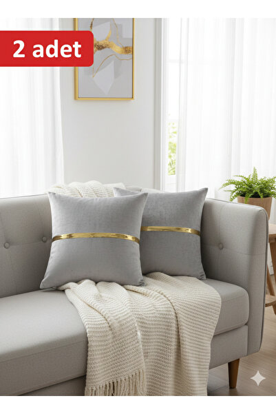 baladı home ev tekstil home collection Lüks 2'li Kadife Kırlent Kılıfı Seti -...