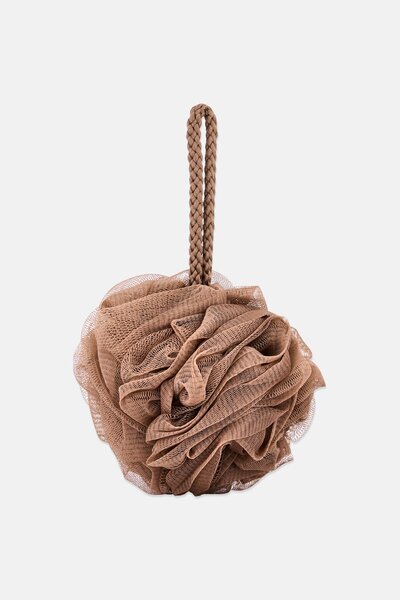 Muy Mucho Shower Pouf, White