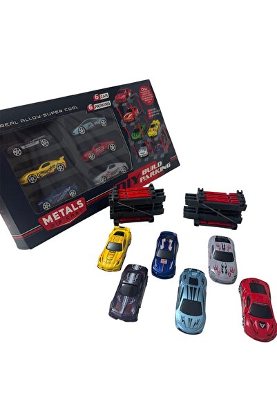 ADIRI SHOP Set DIY Build Parking – Parcare modulară 3D cu 6 mașinuțe metalice