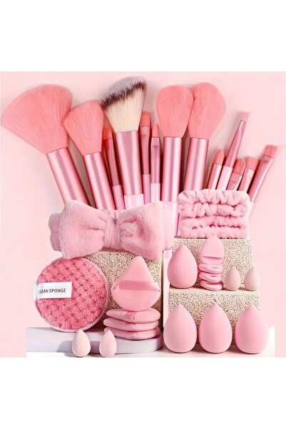 Choice3 33pcs 20/40 Pink Makeup kit Complete Makeup Brush Set, Big set includ...