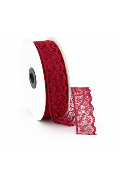 la minör Pink Poly Lace Ribbon Ready-Made Bow - 20 Pieces