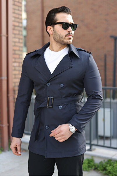 BASEL.CO Apoletli Waterproof Mid-Length Trench Coat