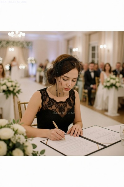 bbays new trend İNCİLİ Beyaz Gelin Nikah Şapkası Tül Vualet Zarif Saç Aksesua...