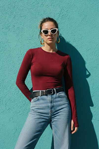 royal prime Women's Finger Detailed Bodysuit