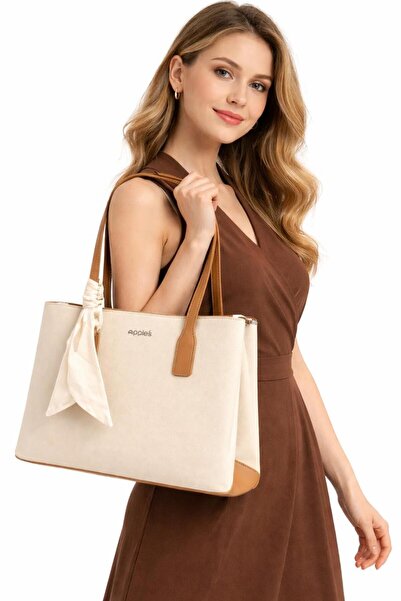 Generic Women Large Tote Bag with Scarf – Premium Synthetic Leather Shoulder ...
