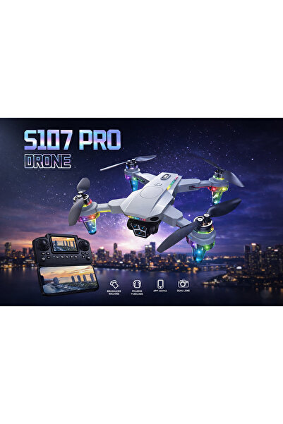 ROSE TEKNOLOJİ S107 PRO KATLANABİLİR 4K HD 2 KAMERALI FPV CANLI GÖRÜNTÜ KUMAN...