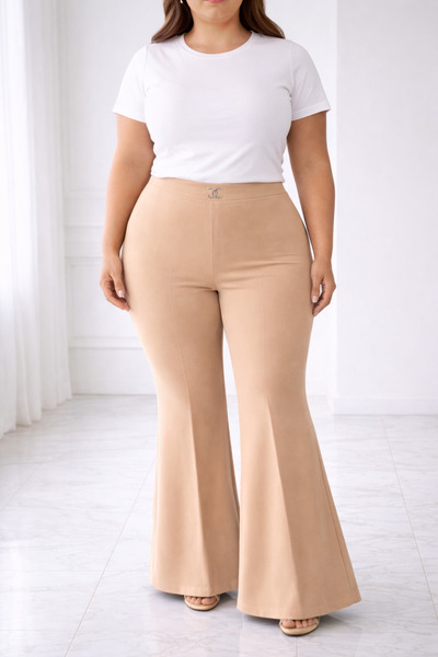 HAYAL COLLECTİOM Hayal 302-02-26 Large Size High Waist Gathering Spanish Leg ...
