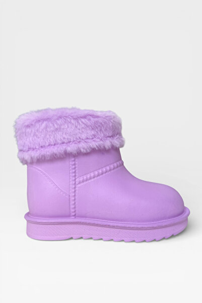 Liger Children's Winter Waterproof Rain Boots with Fur Inside, Lilac