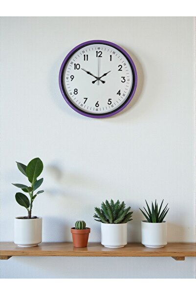 Lunaev 36 cm Purple Decorative Wall Clock