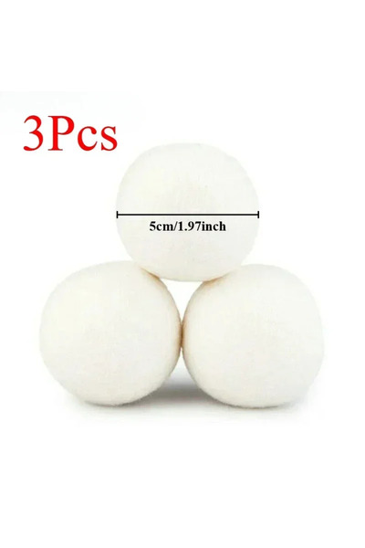 Choice1 3pcs Nature Wool Dryer Balls Fabric Softener Ball for Sensitive Skin ...