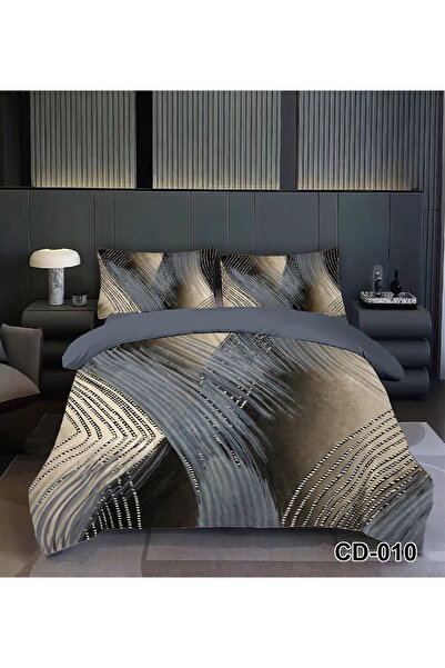 FIONNA.RO Finet 4 Piece 5D Duvet Cover Set 1 Person - Abstract Stripes