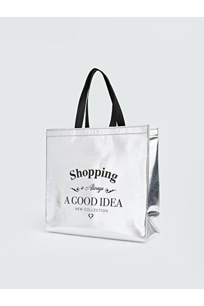 LC Waikiki Mixed Slogan Printed Shopping Bag