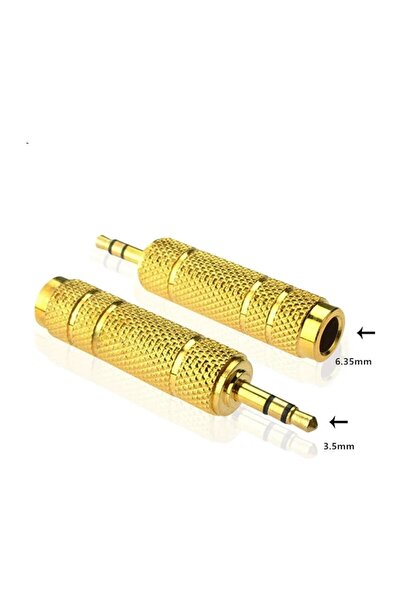 Rabelix Online Marketing 6.3 mm Female to 3.5 mm Male Gold Translation Adapte...