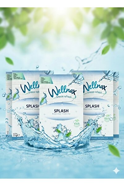 Wellnax Splash Ferahlatıcı Çekmece ve Dolap Kokusu - Uzun Süreli Etki - 5 Adet