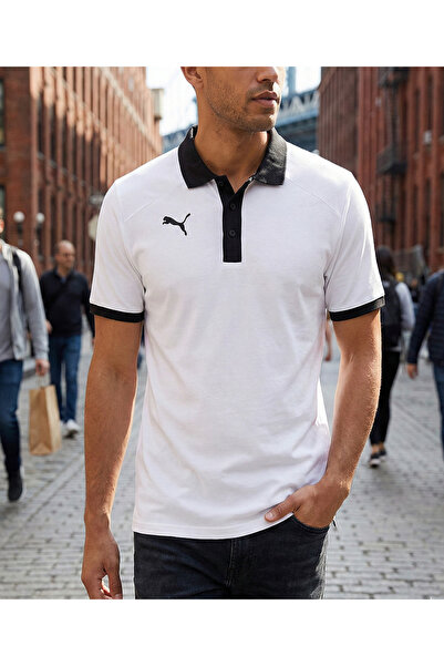 Puma Мъжка ежедневна и спортна тениска с поло яка, подходяща за тренировки. У...