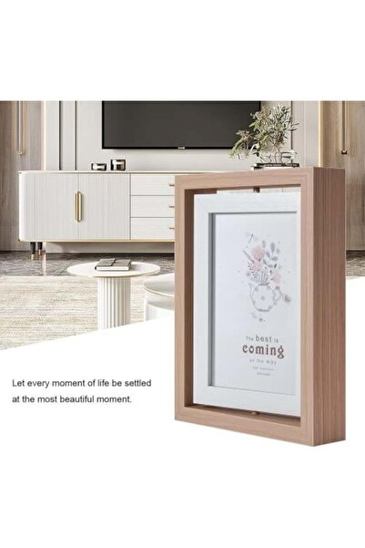 Generic Double-Sided Wooden Photo Frame 17.8 × 12.7 cm