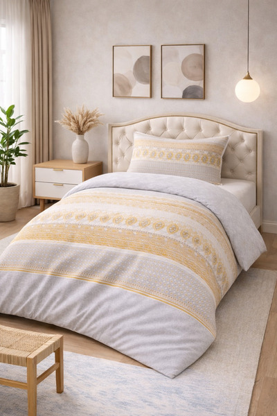 sternen glanz Soft Dream Patterned Cotton Single Duvet Cover Set