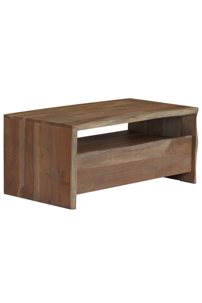 Concept Τραπεζάκι σαλονιού, γκρι, 90x50x40 εκ., μασίφ ξύλο ακακίας