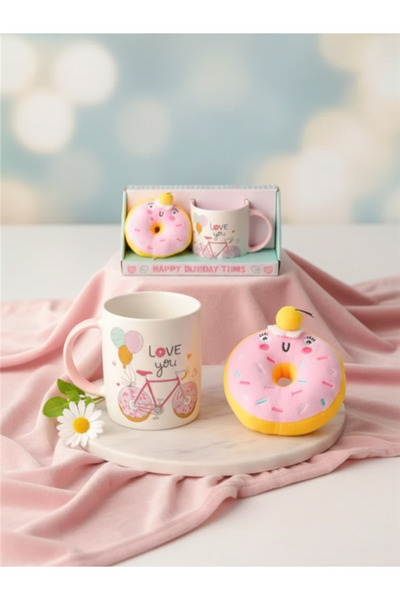Tohana Donut Plush Keychain Porcelain Mug