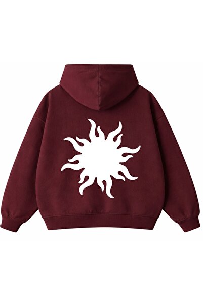 BACKLAİN Mod Style Trendy Back Printed Unisex Hoodie Sweatshirt