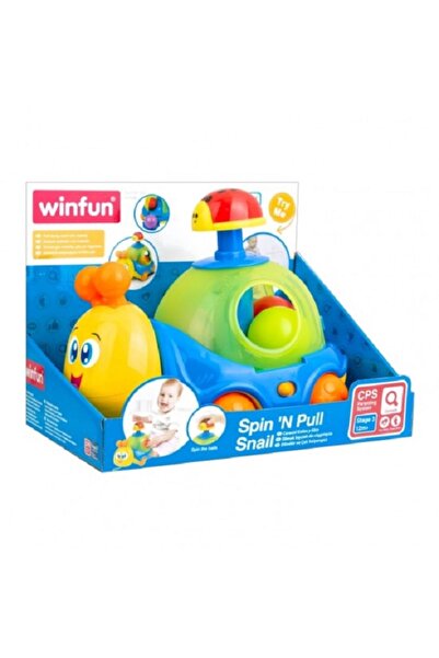WINFUN Jucarie apasa si roteste Melc cu roti, sunete si sfoara de tras