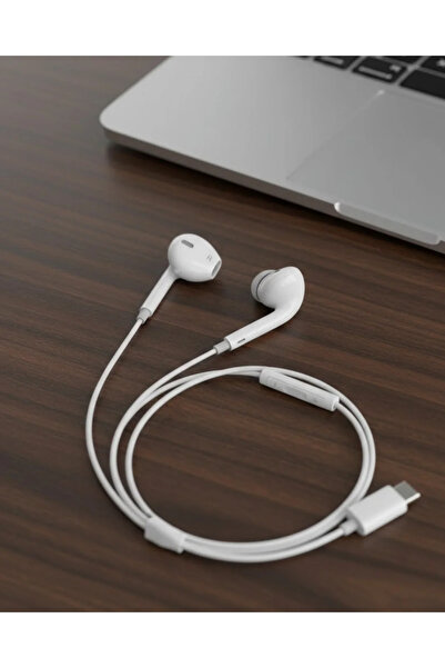 Twin Store سماعات أذن متوافقة مع النوع C مع ميكروفون وتصميم مريح