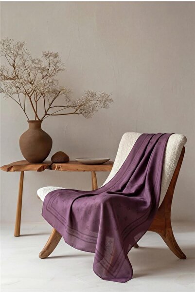 Silk Home Βαμβάκι Πολυεστέρας Σάλι Liva Μωβ Αναπνεύσιμο Με υφή 90x200