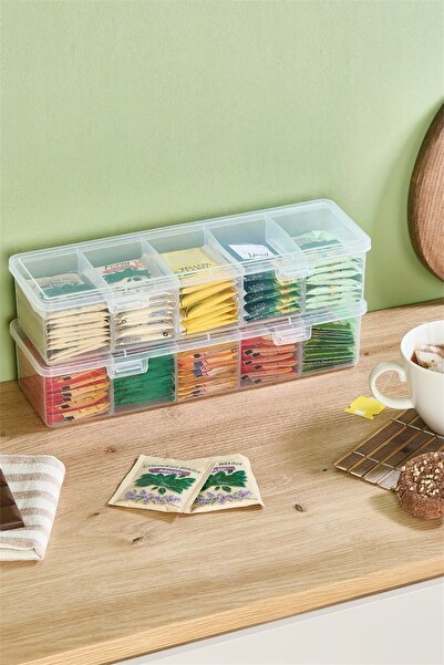 Bayev Vully 2 Pieces 5-Compartment Kitchen Organizer with Lid - Drawer Organi...