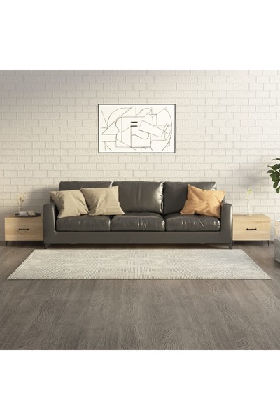 Concept Măsuțe de cafea cu picioare metalice, 2 buc., stejar Sonoma, 50x50x40 cm