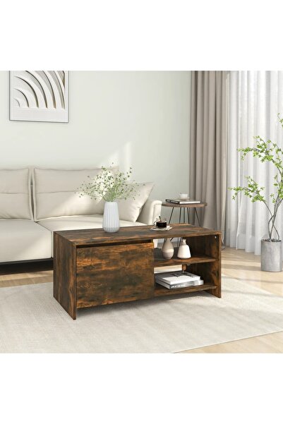 Concept Masă de cafea, stejar afumat, 102x50x45 cm, lemn prelucrat