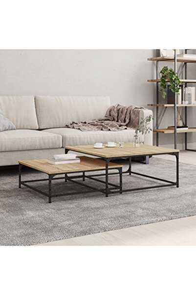 Concept Măsuțe de cafea suprapuse, 2 buc., stejar Sonoma, lemn stratificat