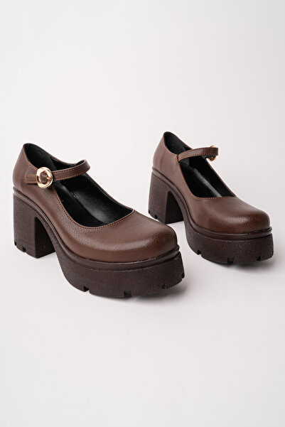 Madam Tarz Mhd-922 Thick Heel Belted Loafer