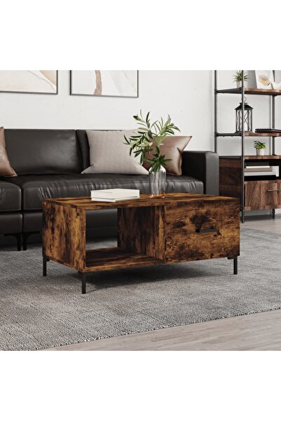 Concept Masă de cafea, stejar afumat, 90x50x40 cm, lemn prelucrat