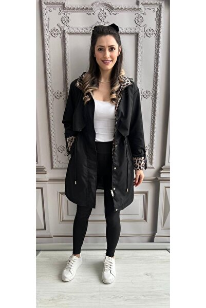 MAXORA SHOP Windbreaker jacket with Animal Print details