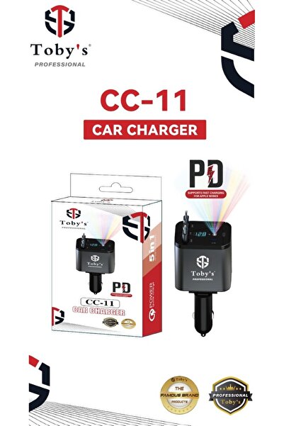 TOBYS 120W Car Charger, 5-in-1 Super Fast Charging Adapter with Retractable 3...