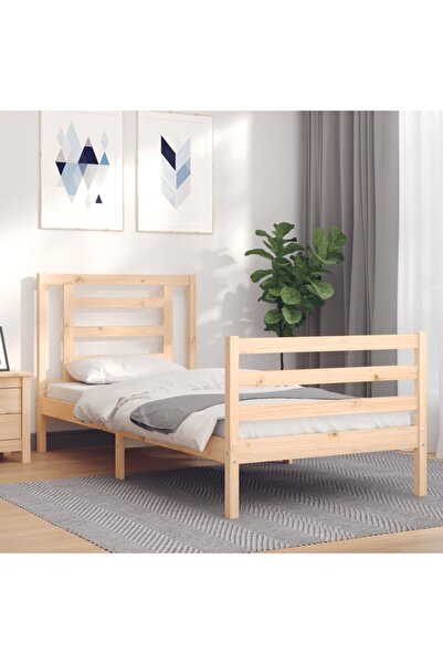 Concept Cadru de pat cu tăblie, 90x200 cm, lemn masiv