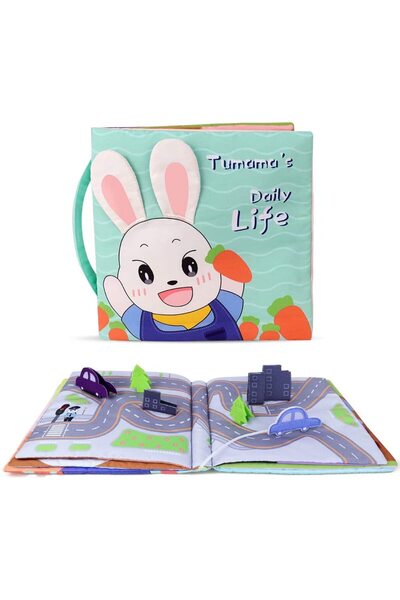 TUMAMA KIDS Tumama Daily Life Дрънкалка, силиконова гризалка, +3 месеца, синя