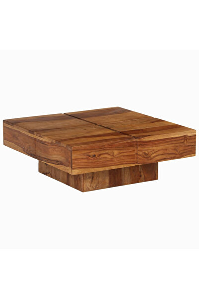 Concept Masă de cafea, lemn masiv de sheesham, 80 x 80 x 30 cm
