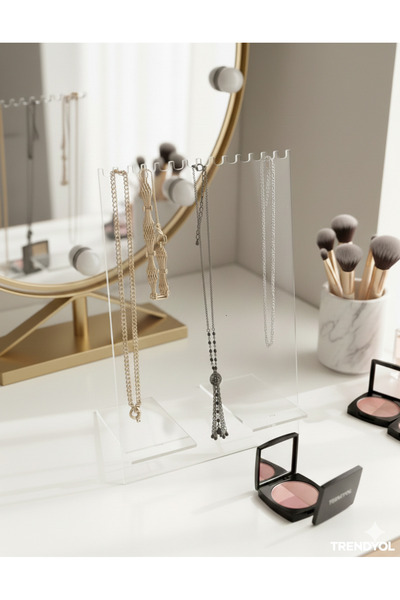 Minimal Home Jewelry Stand Necklace Holder Makeup Organizer