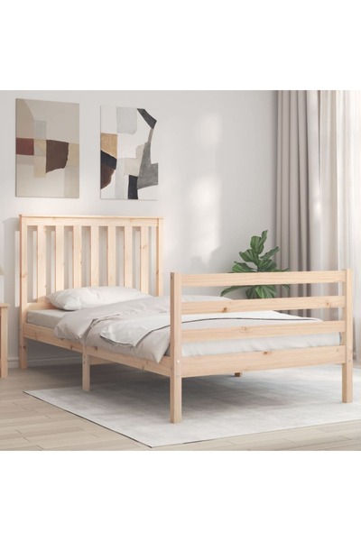 Concept Cadru de pat cu tăblie, 100x200 cm, lemn masiv