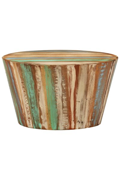 Concept Τραπεζάκι σαλονιού, Ø65x31 cm, από μασίφ ανακυκλωμένο ξύλο